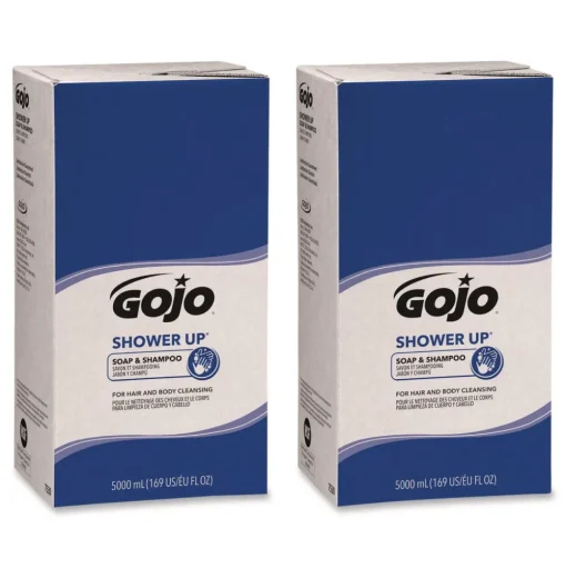 GOJO Industries 5000 mL Refill Bag SHOWER UP Soap and Shampoo - Clean (2/Carton)
