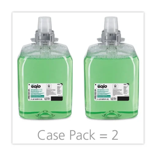 GOJO Industries 2000 mL Refill Green Certified Foam Hair and Body Wash - Cucumber Melon (2/Carton)