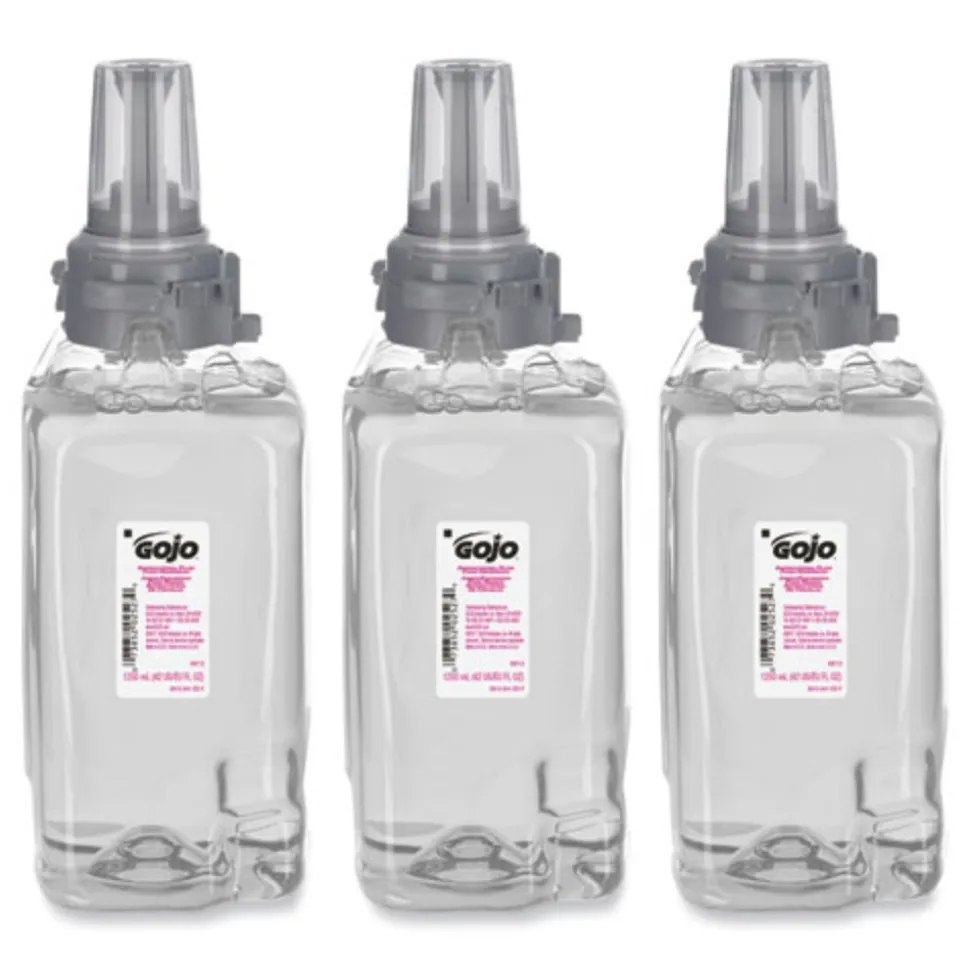GOJO Industries 8812-03 Plum Scent 1250 mL Antibacterial Foam hand wash Refill for ADX-12 Dispenser (3/Carton)