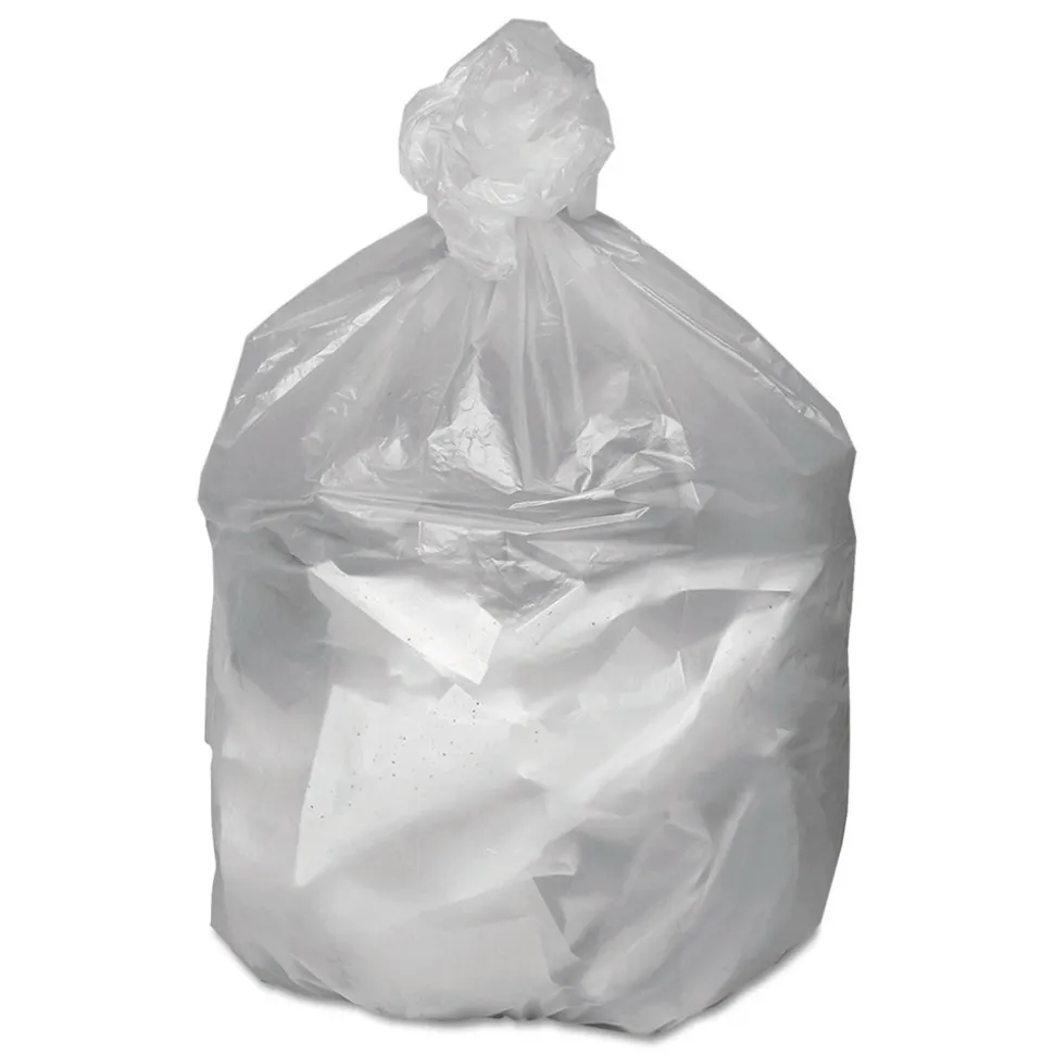 Good 'n Tuff 40 in. x 46 in. 45-Gallon 10 mic. Waste Can Liners - Natural (250/Carton)