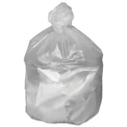 Good 'n Tuff 24 in. x 24 in. 10-Gallon 6 mic. Waste Can Liners - Natural (1000/Carton)