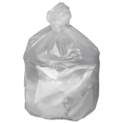 Good 'n Tuff 33 in. x 39 in. 33-Gallon 9 mic. Waste Can Liners - Natural (500/Carton)