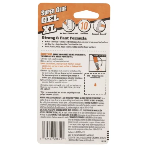 Gorilla Glue 0.88 oz Super Glue Gel - Dries Clear