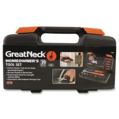 Great Neck 12.38 in. x 3 in. x 7.25 in. Homeowner's 39-Piece Tool Set with Carry Case
