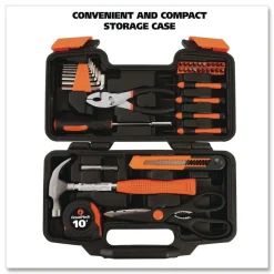 Great Neck 12.38 in. x 3 in. x 7.25 in. Homeowner's 39-Piece Tool Set with Carry Case