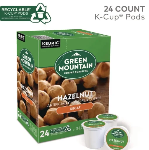 Green Mountain Coffee Coffee K-Cups - Hazelnut Decaf (96/Carton)