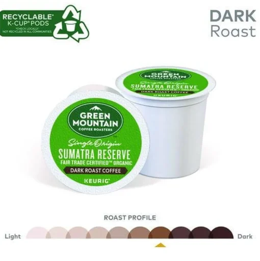 Green Mountain Coffee Fair Trade Coffee K-Cups - Organic Sumatran Extra Bold (24/Box)