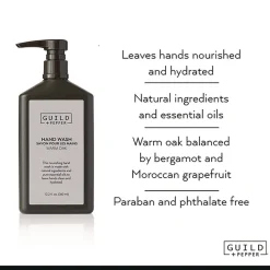 Guild+Pepper 12.2 oz Hand Wash - Warm Oak Scent (12/Carton)