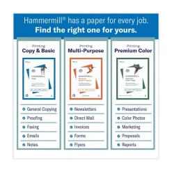 Hammermill 92 Bright 20 lbs. Bond Weight 8.5 in. x 11 in. Great White 30 Recycled Print Paper - White (5 Reams/Carton)