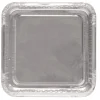 Handi-Foil 4048-35-500 7.88 in. x 7.88 in. x 1.31 in. Aluminum 8 in. Square Cake Pan - Silver (500/Carton)
