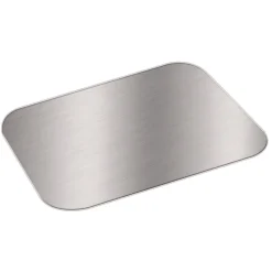 Handi-Foil HFA 4045L 6.25 in. x 8.37 in. Foil Laminated Board Lid for Take Out Containers - White/Silver (500/Carton)