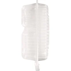 Handi-Foil HFA 6093S-250 8 in. x 3 in. x 8.87 in. Handi-Lock Plastic 3-Compartment Food Container - Clear (250/Carton)