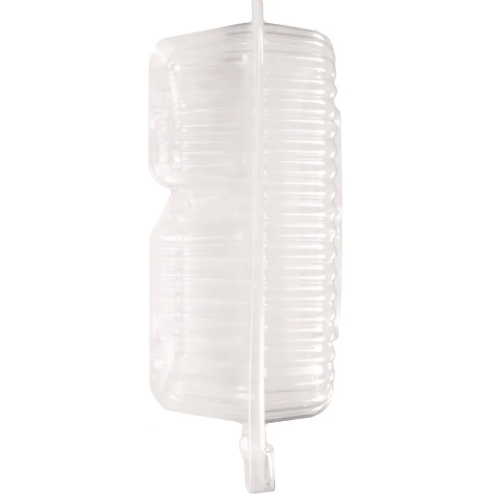 Handi-Foil HFA 6093S-250 8 in. x 3 in. x 8.87 in. Handi-Lock Plastic 3-Compartment Food Container - Clear (250/Carton)