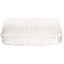 Handi-Foil HFA 6091S-250 8 in. x 3 in. x 8.87 in. 46 oz. Handi-Lock Plastic Food Container - Clear (250/Carton)