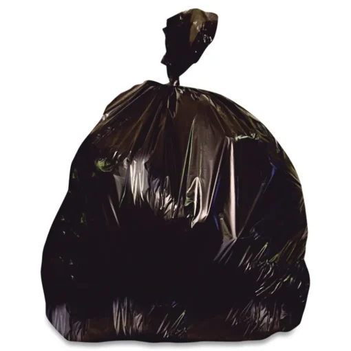 Heritage 40 in. x 46 in. 45 gal. 0.7 mil. Linear Low-Density Can Liners - Black (250/Carton)