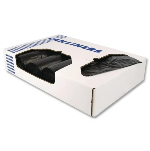 Heritage 40 in. x 46 in. 45 gal. 0.7 mil. Linear Low-Density Can Liners - Black (250/Carton)