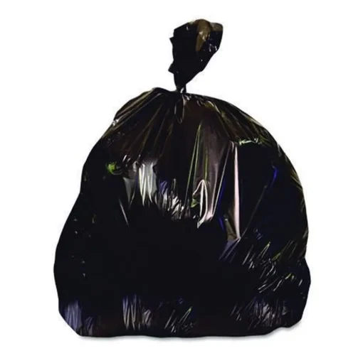 Heritage 43 in. x 47 in. 56 Gallon 2 mil Reprocessed Resin Can Liners - Black (100/Carton)