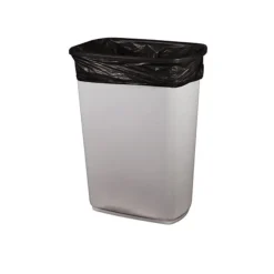 Heritage 43 in. x 47 in. 56 Gallon 2 mil Reprocessed Resin Can Liners - Black (100/Carton)
