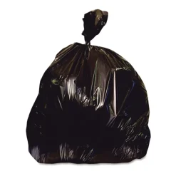 Heritage 46 in. x 50 in. 1.35 mil 56 gal. Reprocessed Resin Can Liners - Black (100/Carton)