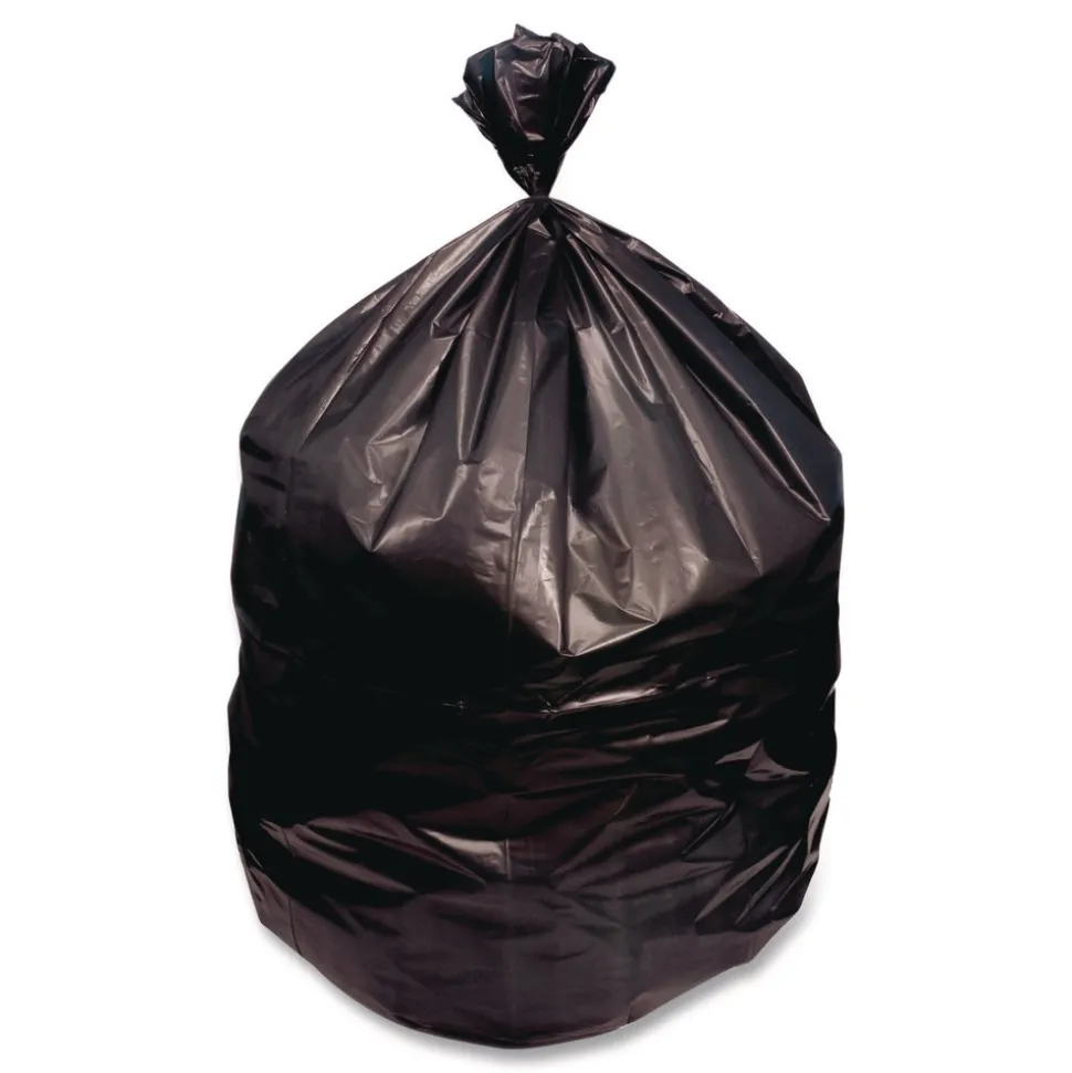 Heritage X-Liner Reprocessed Liners 60 gal 2 mil 38 x 58 Black Perforated Roll (100/Carton)