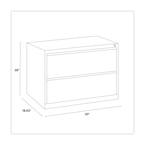 Hirsh Industries 30 in. x 18.62 in. x 28 in. 2 Letter/Legal/A4-Size File Drawers Lateral File Cabinet - Putty