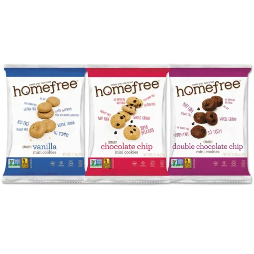 Homefree 1.1 oz/0.95 oz/1.1 oz Gluten Free Mini Cookies Variety Pack (180/Carton)