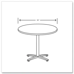 HON 36 in. Diameter Between Round Table Top - Silver Mesh