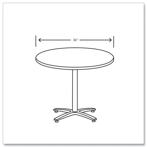 HON 36 in. Diameter Between Round Table Top - Silver Mesh