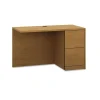 HON 48 in. x 24 in. x 29.5 in. 10500 Series L Workstation Return with Full-Height Right Pedestal - Harvest