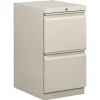 HON 15 in. x 20 in. x 28 in. 2-Drawer Mobile File/File Pedestal - Light Gray