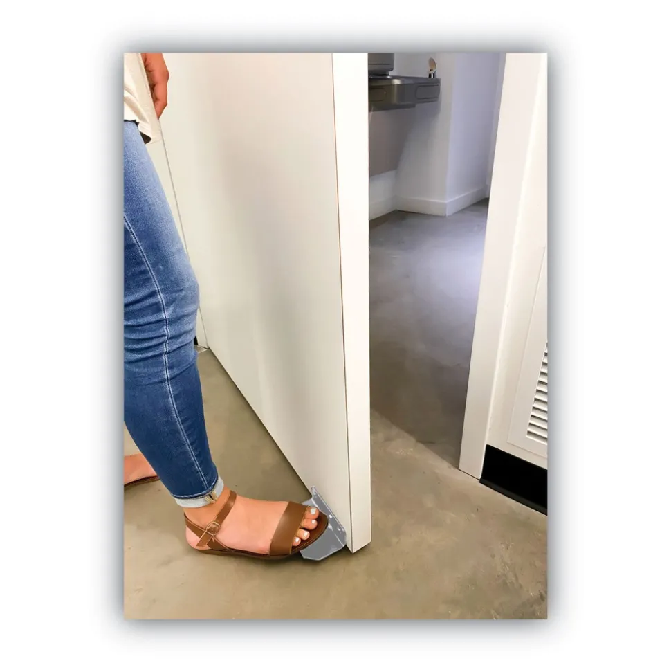 HON 5 in. x 3.75 in. x 1.5 in. Hands-Free Door Foot-Pull - Titanium (5/Carton)