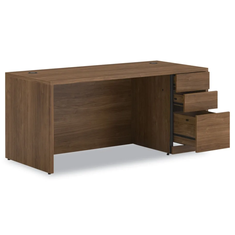 HON 10500 Series 66 in. x 30 in. x 29.5 in. Single Pedestal Desk - Pinnacle