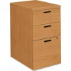 HON 10500 Series Left or Right 15.75 in. x 22.75 in. x 28 in. 3-Drawers Harvest Mobile Pedestal File
