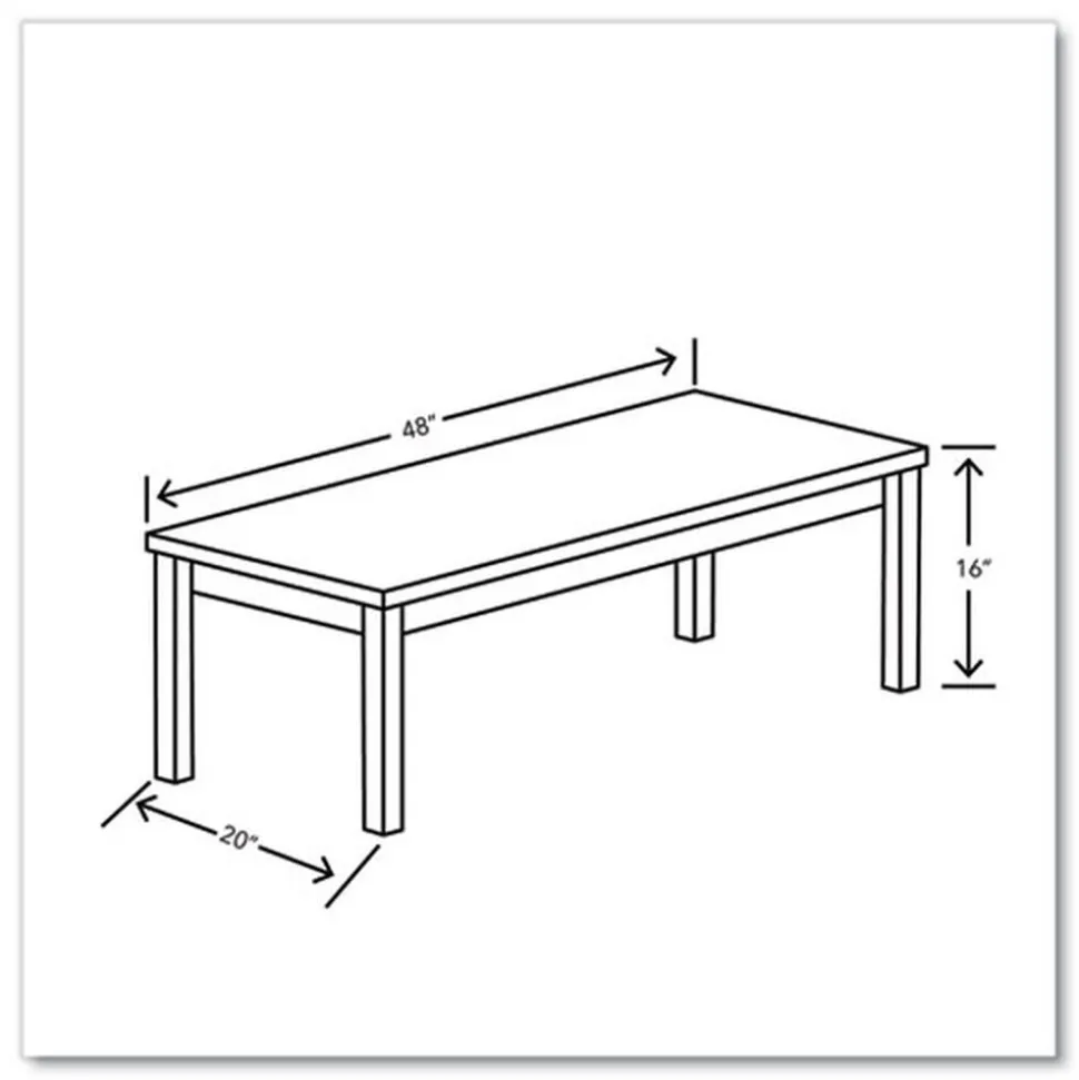 HON 80000 Series 48w x 20d x 16h Laminate Occasional Rectangular Coffee Table - Pinnacle