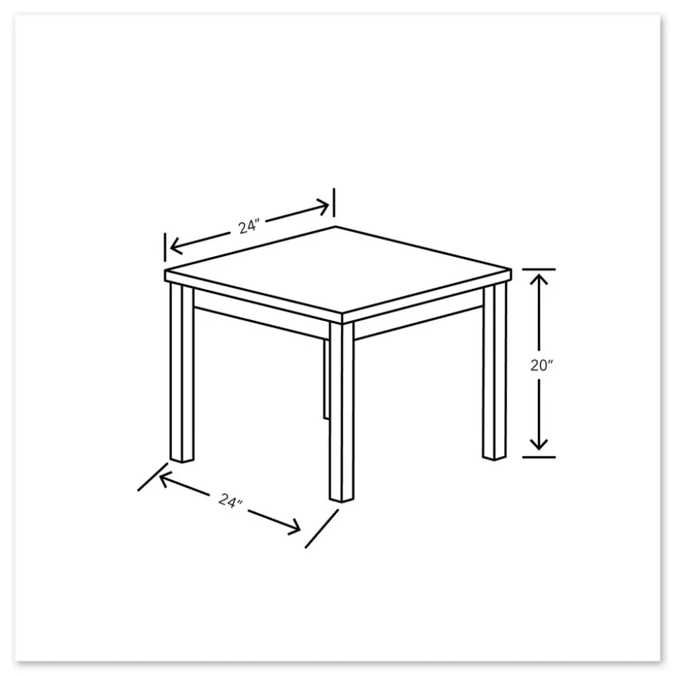 HON 80000 Series 24w x 24d x 20h Laminate Occasional Corner Table - Pinnacle