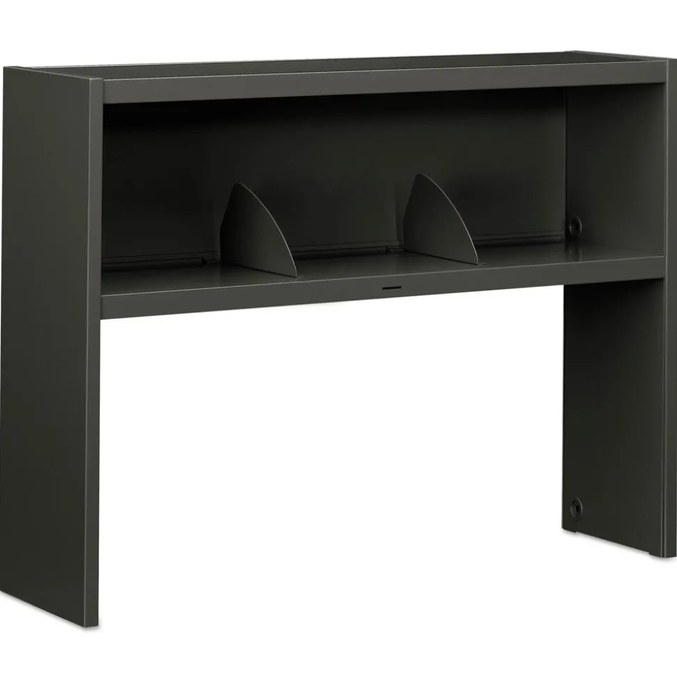 HON 38000 Series 48w x 13.5d x 34.75h Stack On Open Shelf Hutch - Charcoal