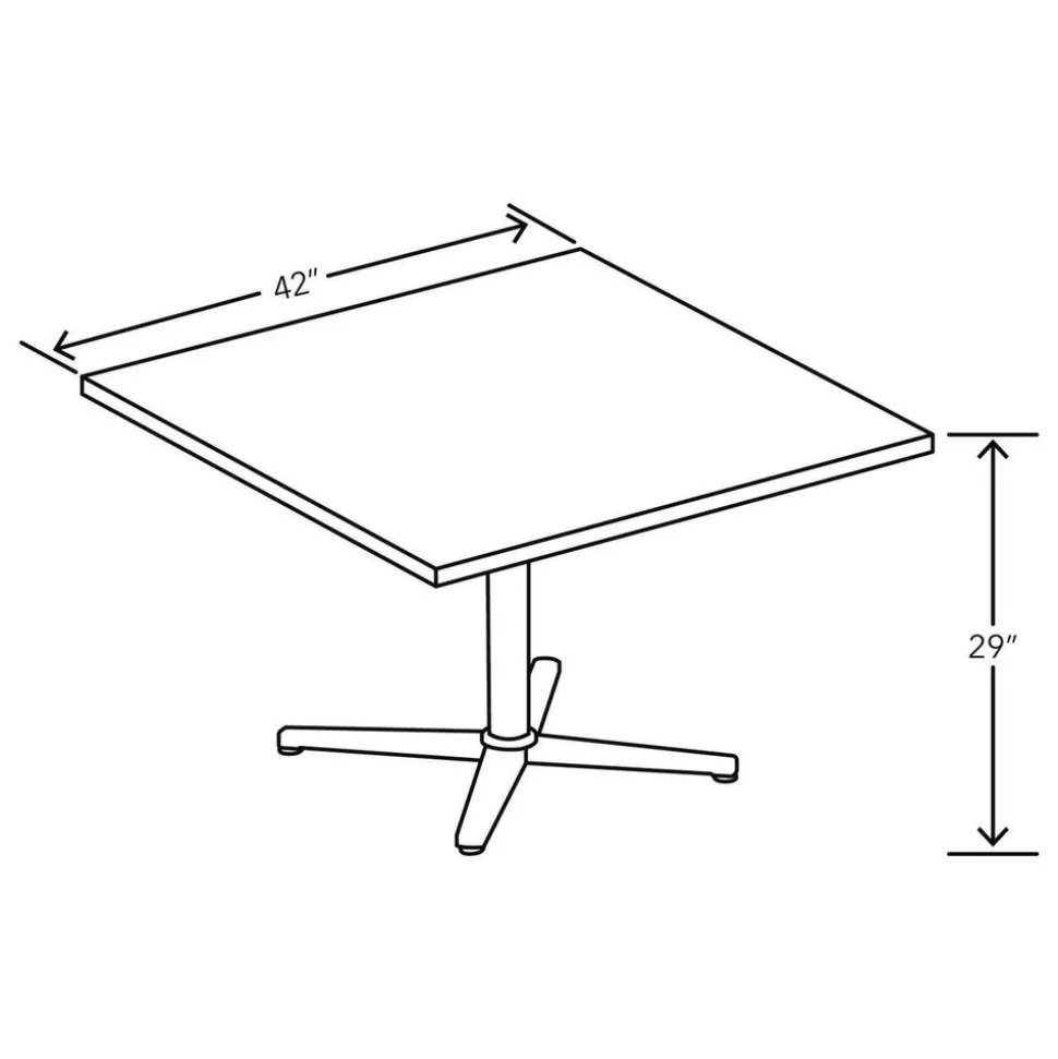 HON 42 x 42 x 1 Arrange Square Table Tops - Kingswood Walnut
