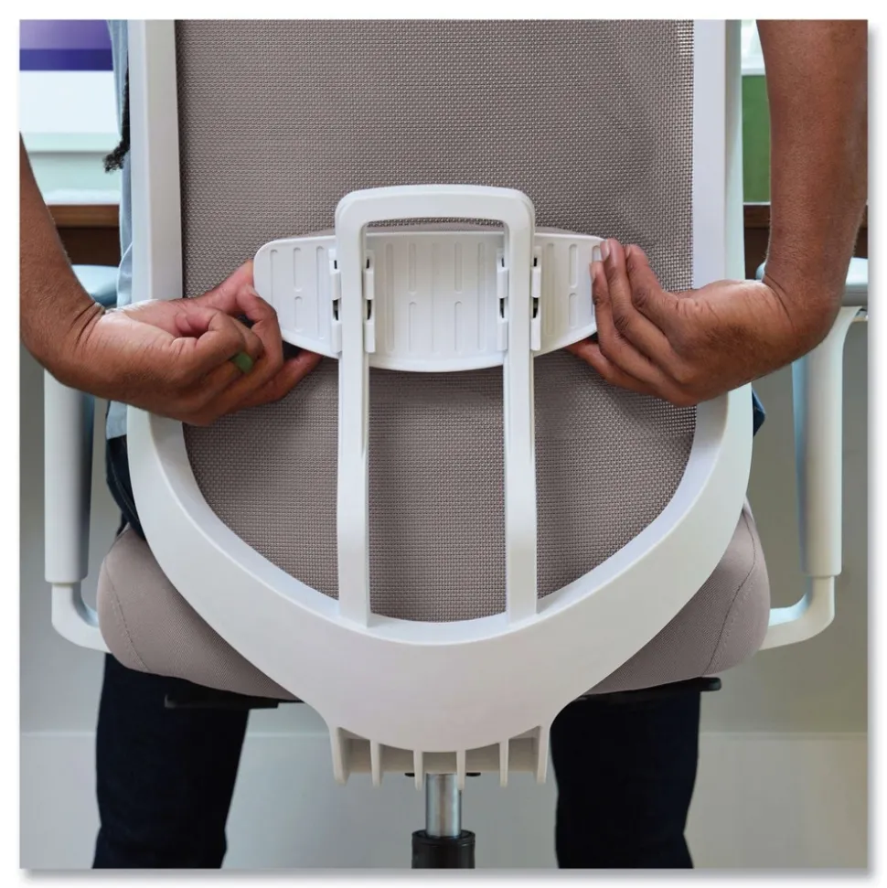 HON Altern Mesh Back Task Chair, 17.95 to 21.1 Seat Height, Gray Seat, Gray/White Back, White Base