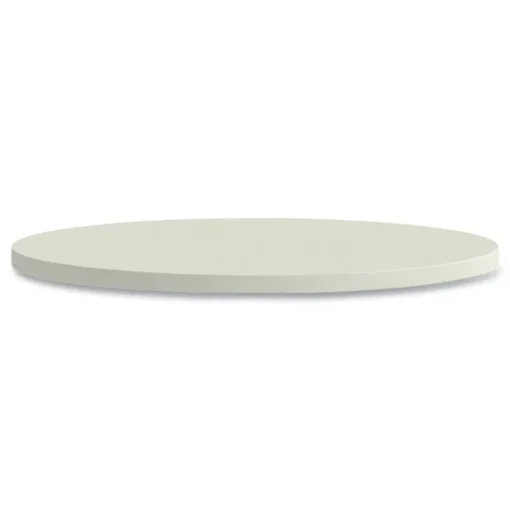 HON Between Seated-Height X-Base with 30 in. Diameter Between Round Table Top and Motivate High-Density Stacking Chair Bundle (4 Chairs/Carton)