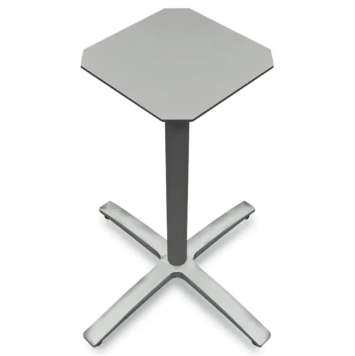 HON Between Seated-Height X-Base with 30 in. Diameter Between Round Table Top and Motivate High-Density Stacking Chair Bundle (4 Chairs/Carton)