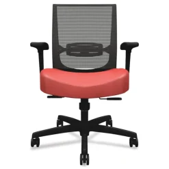 HON Convergence 275 lbs. Capacity Synchro-Tilt Mid-Back Task Chair - Red/Black