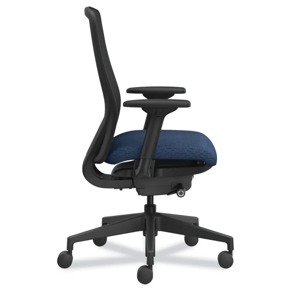 HON Nucleus Series 16.63 in. to 21.13 in. Seat Height Up to 300 lbs. Recharge Task Chair - Navy Seat, Black Back/Base