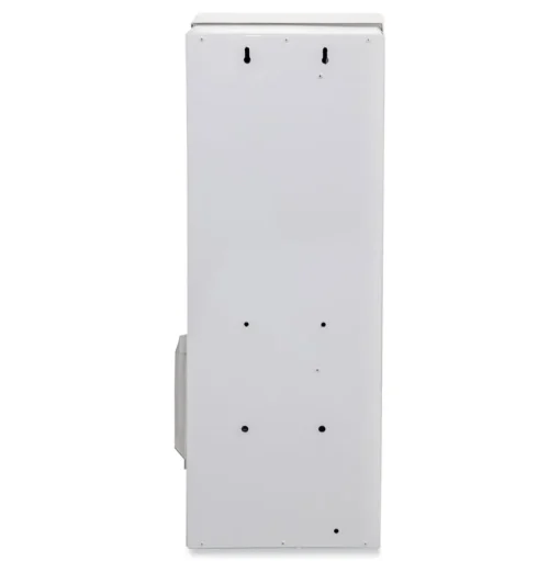 HOSPECO 11.13 in. x 7.63 in. x 26.38 in. 25 Cent Coin Mechanism Dual Sanitary Napkin/Tampon Dispenser - White/Blue
