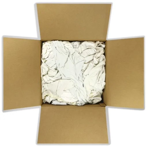 HOSPECO Sweatshirt Rags Unscented White (8/lb, 25 lb/Carton)