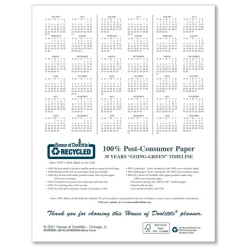 House of Doolittle 10 in. x 7 in. 14-Month (Dec 2025-Jan 2027) Recycled Ruled Planner with Leatherette Cover - Black Cover