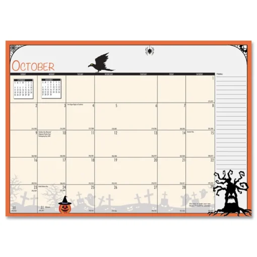 House of Doolittle 10 in. x 7 in. 12-Month (Jan to Dec) 2026 Seasonal Monthly Planner - Illustrated Seasons Artwork/Light Blue Cover
