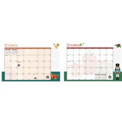 House of Doolittle 10 in. x 7 in. 12-Month (Jan to Dec) 2026 Seasonal Monthly Planner - Illustrated Seasons Artwork/Light Blue Cover
