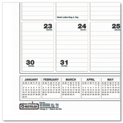 House of Doolittle 22 in. x 31.25 in. 12-Month (Jan-Dec 2026) Bar Harbor Recycled Wirebound Monthly Wall Calendar - White/Blue/Gray Sheets