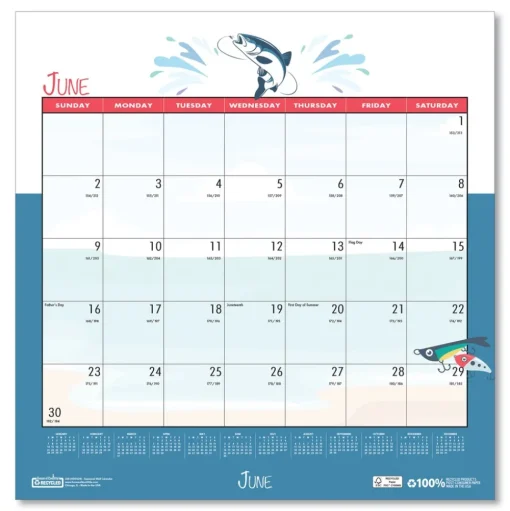 House of Doolittle 12 in. x 12 in. 12-Month (Jan-Dec 2026) Recycled Seasonal Wall Calendar