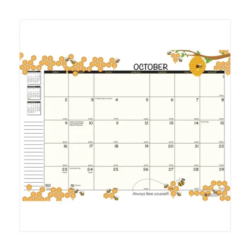 House of Doolittle 10 in. x 7 in. 12-Month (Aug 2025-Jul 2026) Recycled Academic Honeycomb Planner - Multicolor Cover